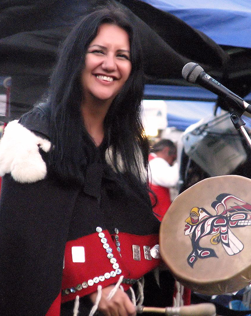 Cheryl Bear with drum